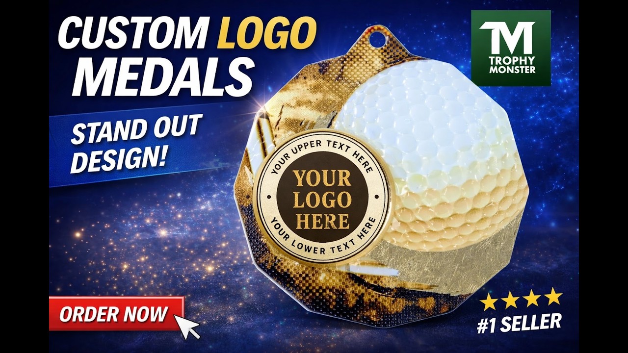 Custom Dodeca Sports Medals with Logo Insert | Personalised Awards UK