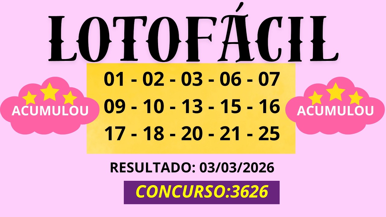 🚨 LOTOF&Aacute;CIL 3626 ACUMULOU! R$ 10 MILH&Otilde;ES no pr&oacute;ximo sorteio! 💰🔥