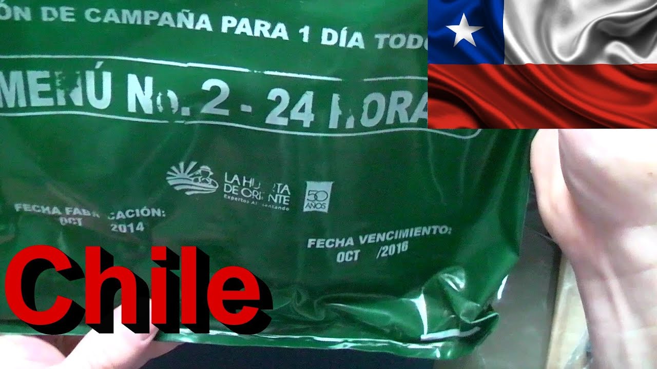 Обзор MRE - 24-часовой чилийский военный боевой рацион - Меню 2