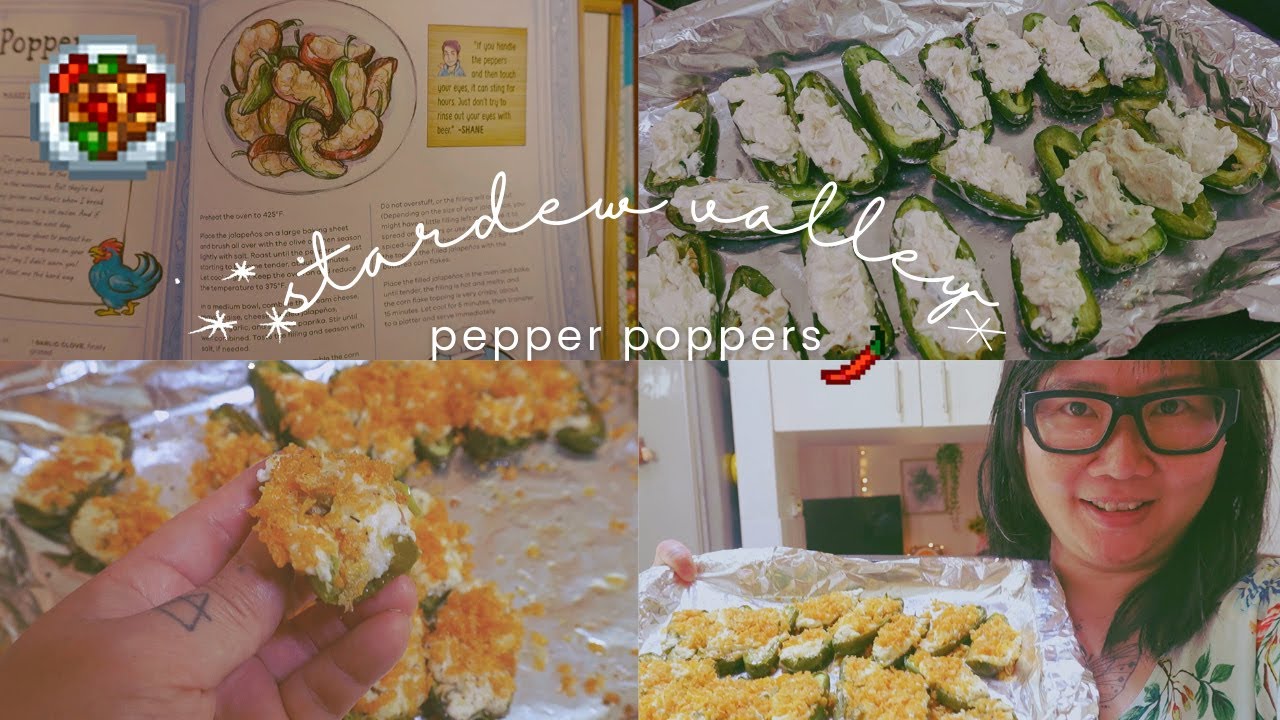 Cooking Pepper Poppers from Stardew Valley (that didn't go as planned)