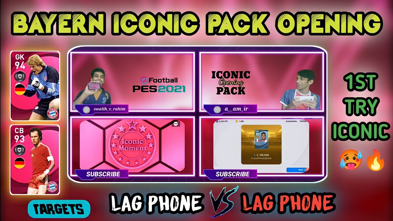 Lag Phone VS Lag Phone Combined Bayern Munich Iconic Pack Opening🔥🔥 / 1st Try Iconic💥💥 |Mr 10|