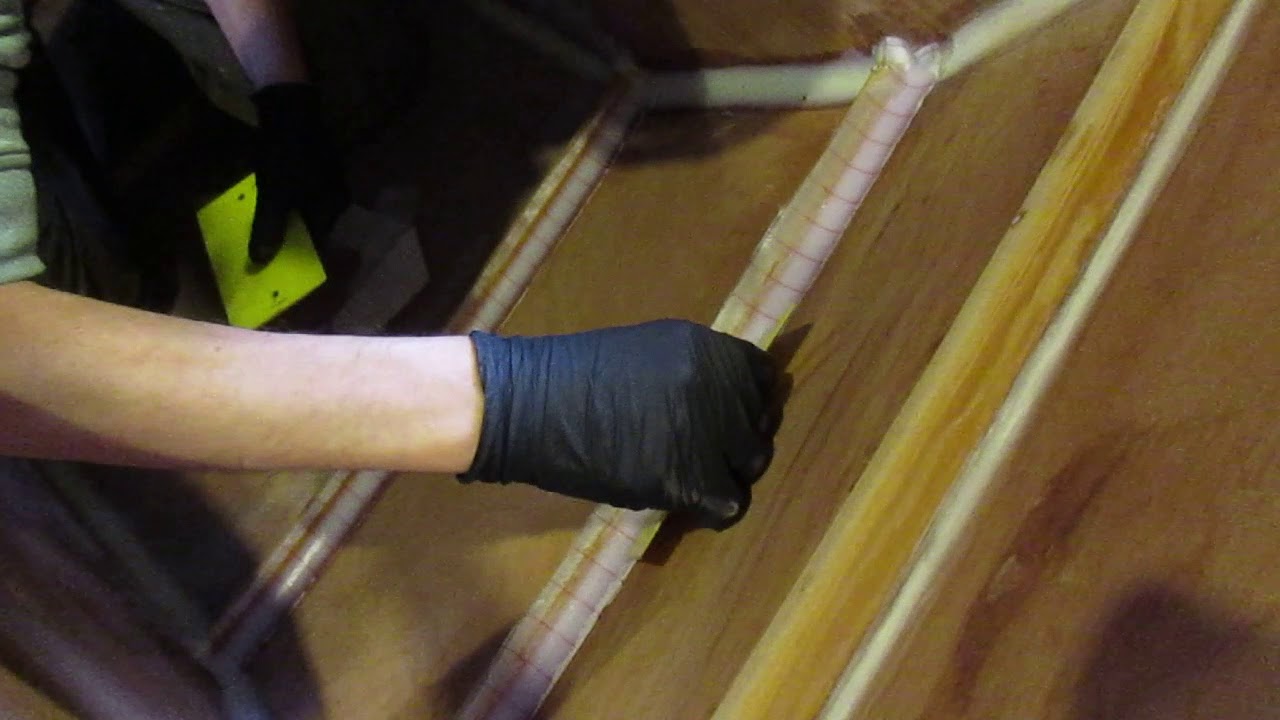 Making very smooth fillets with peel ply. Raw footage