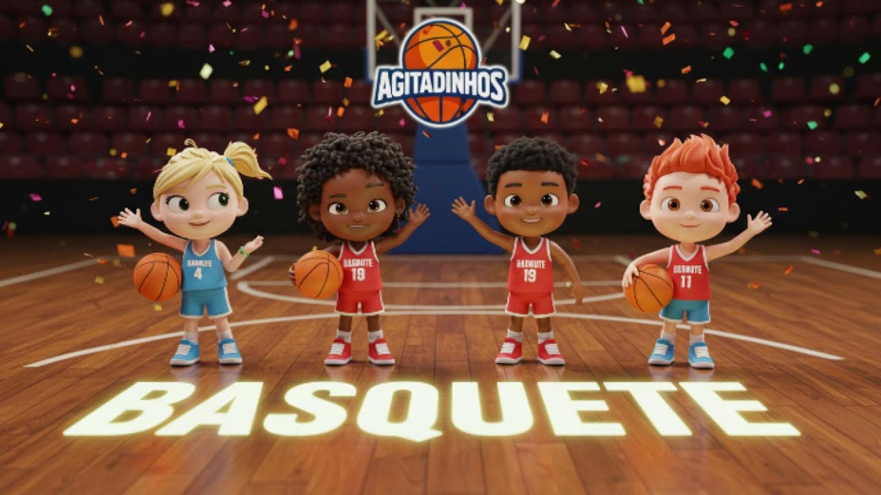 BASQUETE COM OS AGITADINHOS - APRENDA AS LETRAS DO ALFABETO NOS EPORTES CANTANDO COM A GENTE!