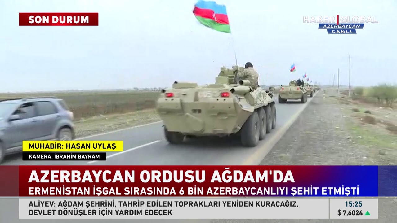 Azerbaycan Ordu Konvoyu 27 Yıl Sonra Ağdam Yolunda Canlı Yayında Böyle Görüntülendi!