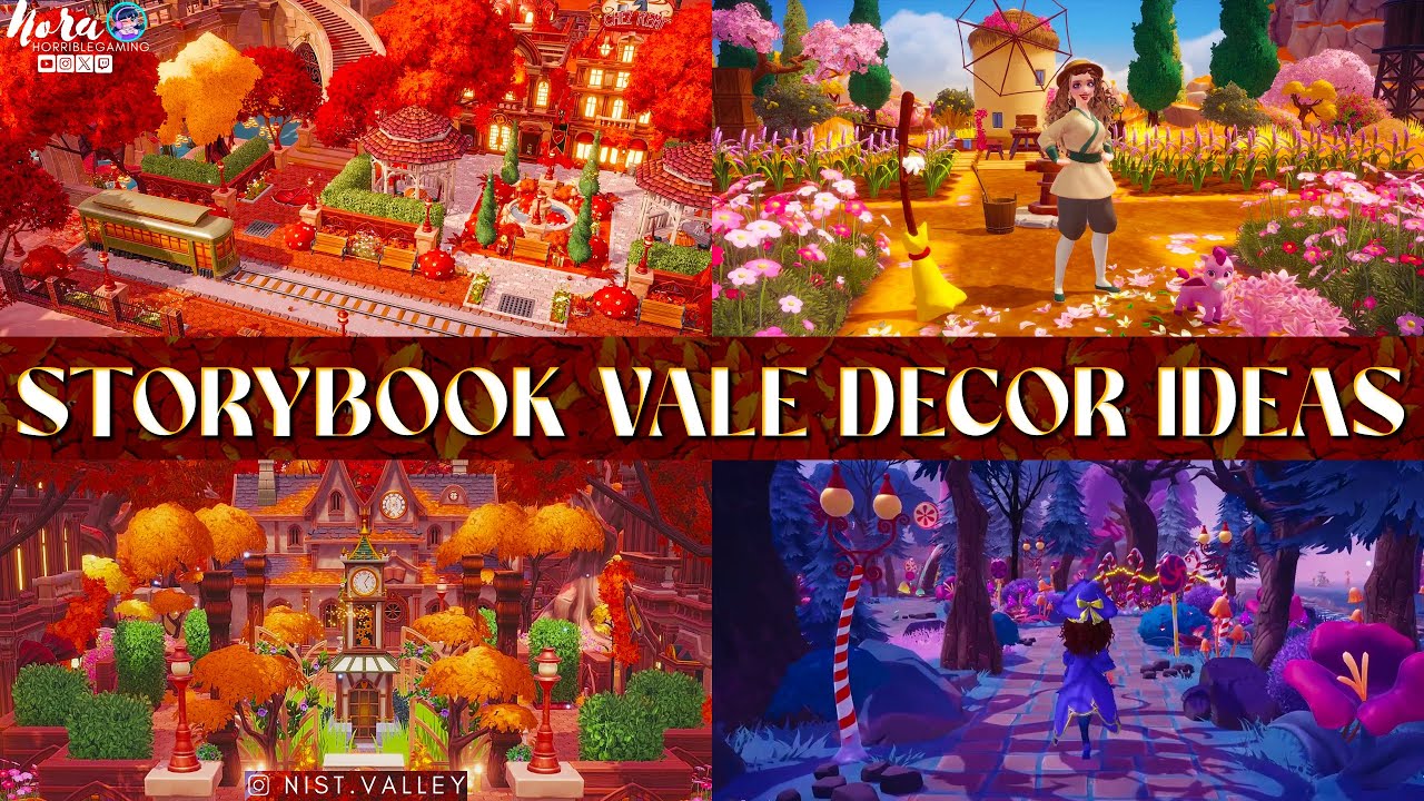 Storybook Vale Decor Inspiration in DISNEY Dreamlight Valley. Amazing Ideas and Builds in New DLC.