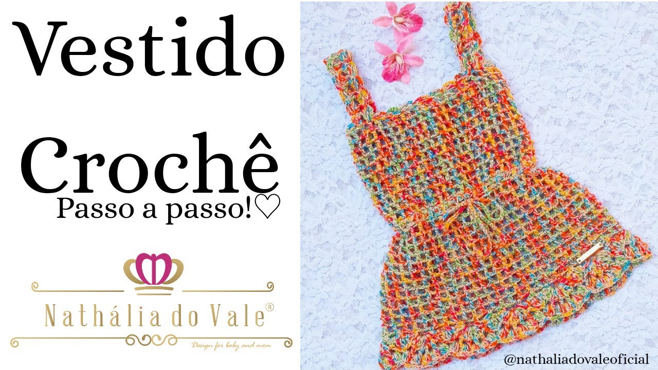 VESTIDO DE CROCHÊ | SAÍDA DE PRAIA CROCHÊ Super rápida e fácil de fazer. Passo a passo!♡