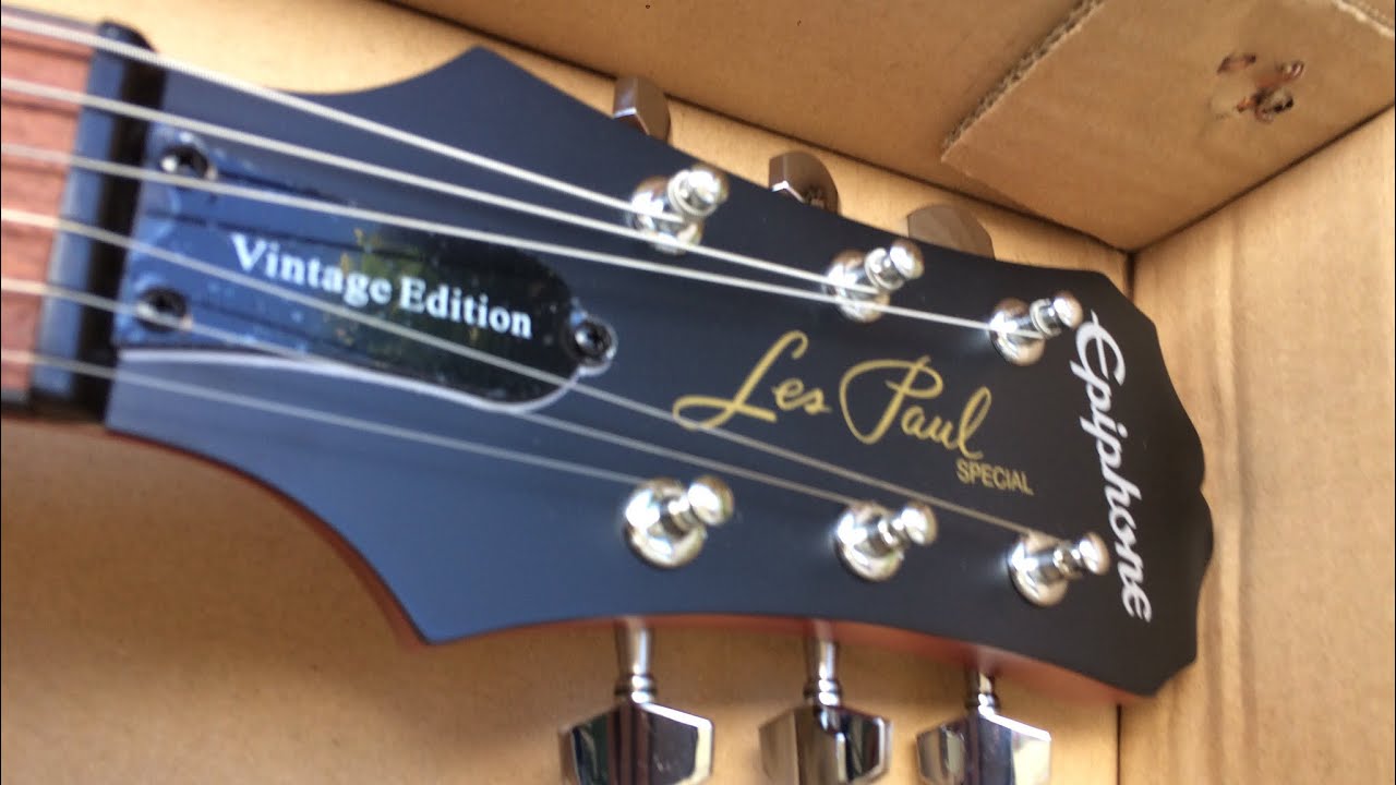 Epiphone Les Paul Vintage Edition Unboxing and Sound Test
