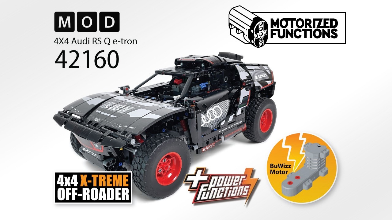 42160 Audi RS Q e-tron RC MOD for Power Function & BuWizz Mortors