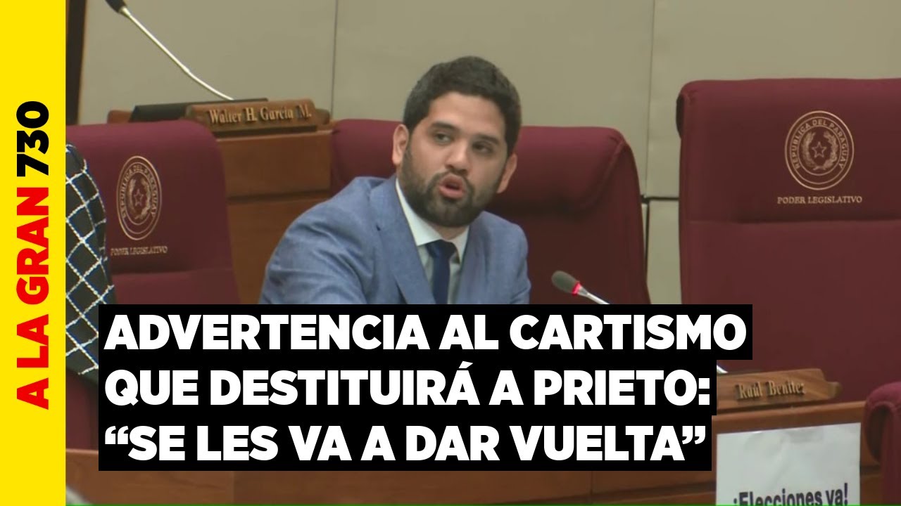 Benítez expone “trapos sucios” del cartismo y afirma que destitución de Prieto responde al “miedo”