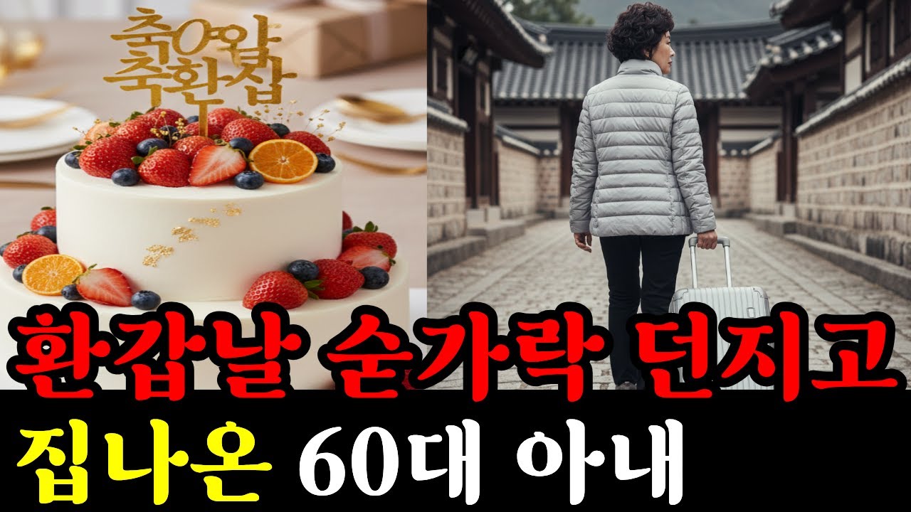 [남편복수사연] 내 환갑날, 남편이 던진 한마디에 짐 싸서 나왔습니다. 40년 종살이 끝내렵니다.