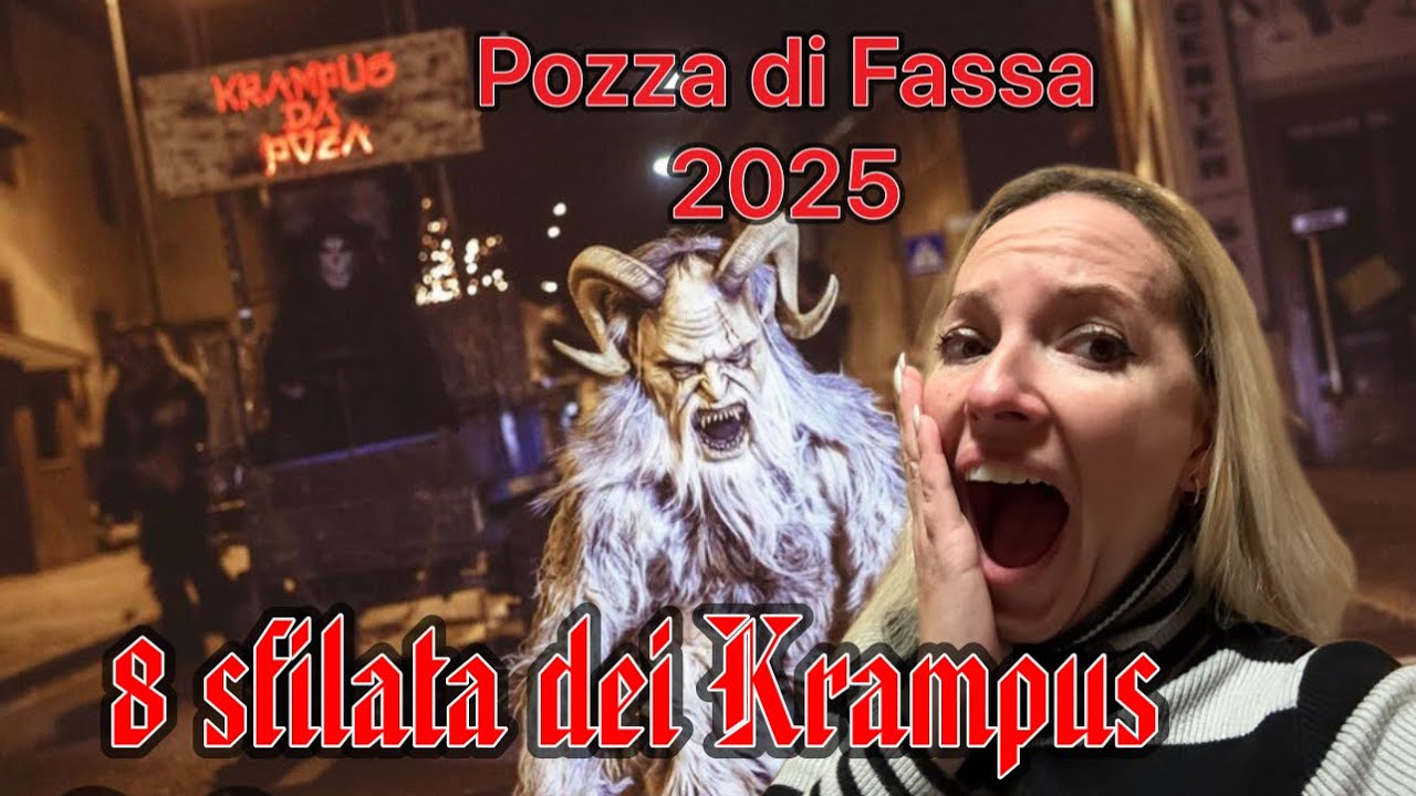 La grande sfilata dei Krampus -Pozza di Fassa 2025- #viralvideo #krampus 