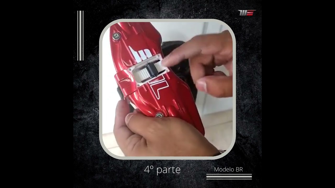 Como instalar capa de pin&ccedil;a de freio esportiva colorida, modelo Br veja como &eacute; f&aacute;cil