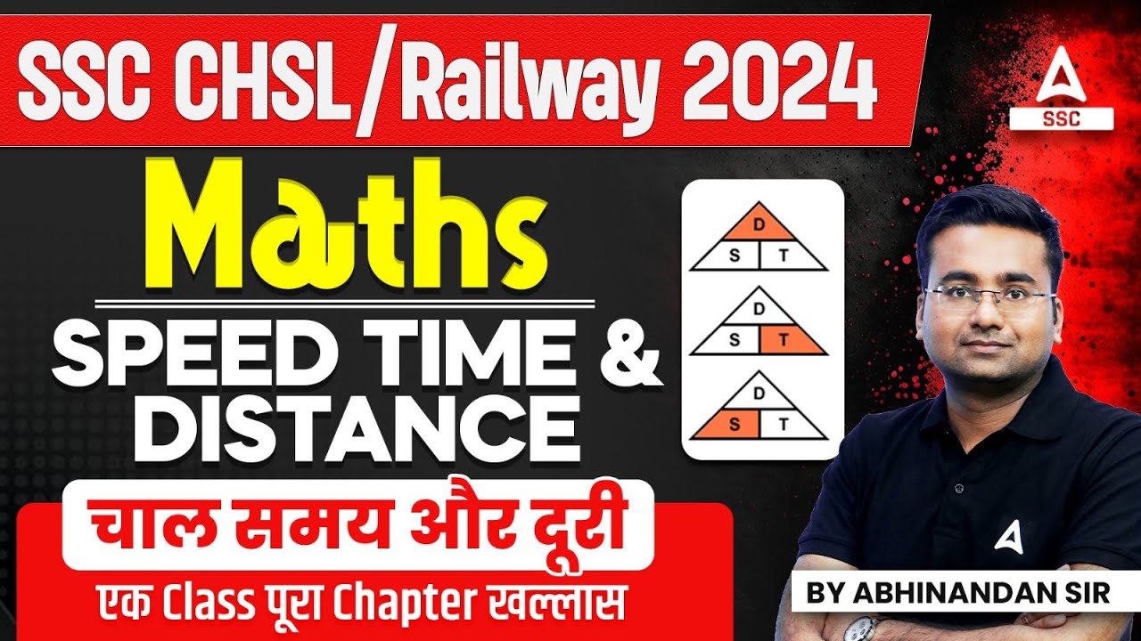 Speed Time And Distance for SSC CHSL/ Railway Exam 2024 | Maths By Abhinandan Sir
