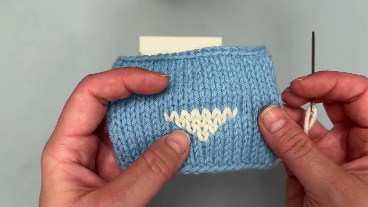 Broderede maskesting på strik / Kit Couture
