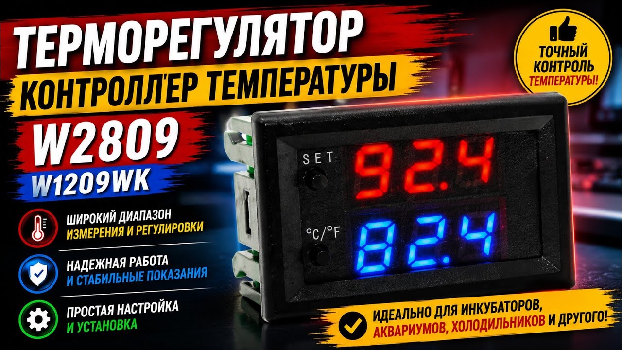Терморегулятор, контроллер температуры W2809, W1209WK