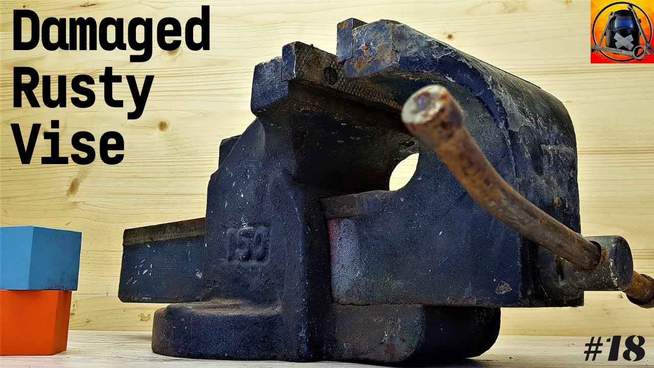 This restoration was more difficult than I thought. Damaged rusty vise Restoration