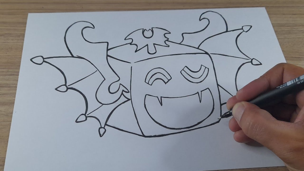 COMO DESENHAR SHADOW FRUIT DE BLOX FRUITS PASSO A PASSO
