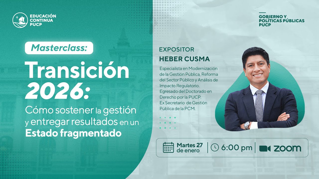 Masterclass Transición 2026: cómo sostener la gestión y entregar resultados en un Estado fragmentado