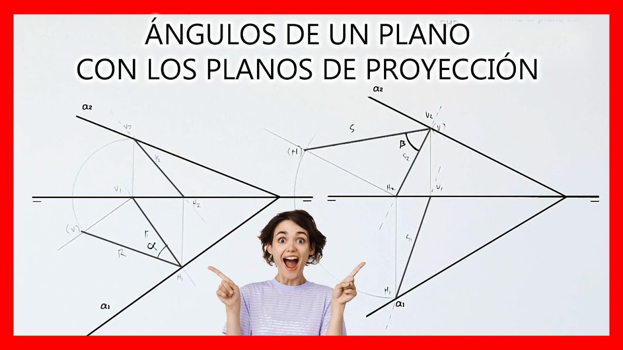 💣  ÁNGULO de PLANOS con lo planos de proyección en DIÉDRICO
