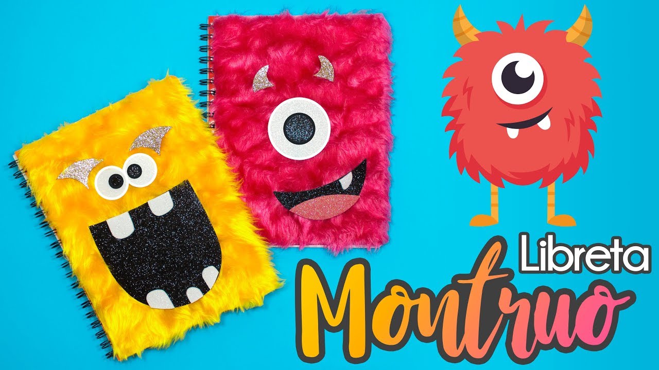 DIY: Libretas MONSTRUOS de PELUCHE #REGRESOACLASES