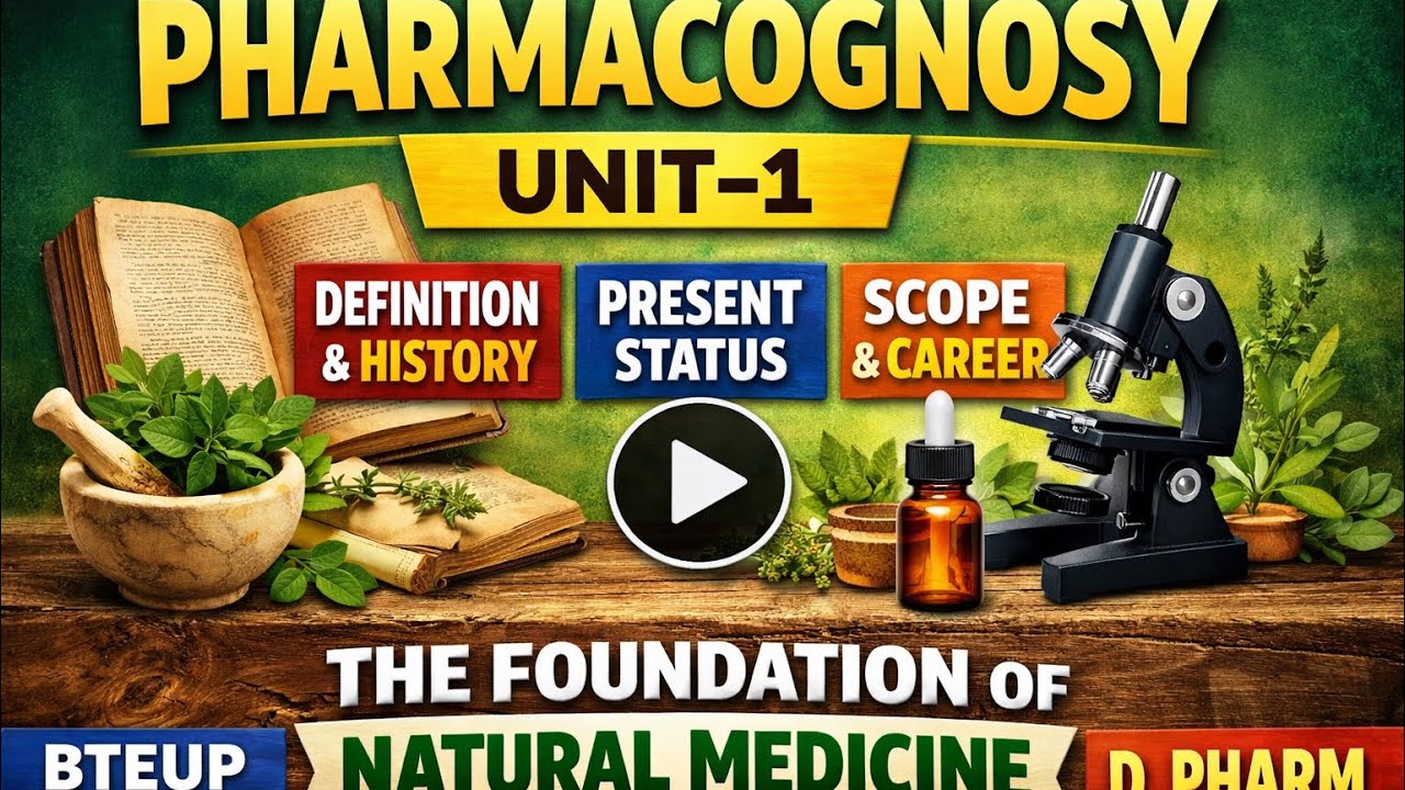 Pharmacognosy Unit 1 Full Lecture | Definition, History & Scope | Diploma Pharmacy BTEUP Notes