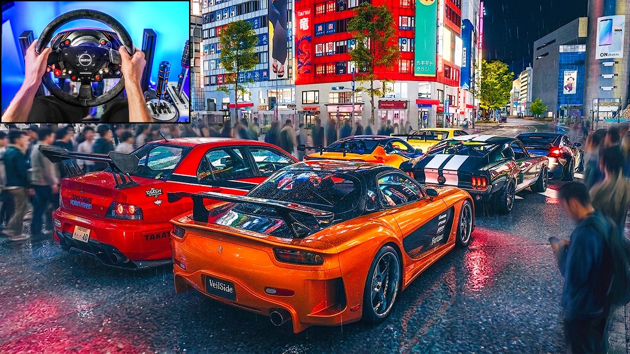 TOKYO DRIFT CONVOY | Forza Horizon 6 | Steering Wheel Gameplay