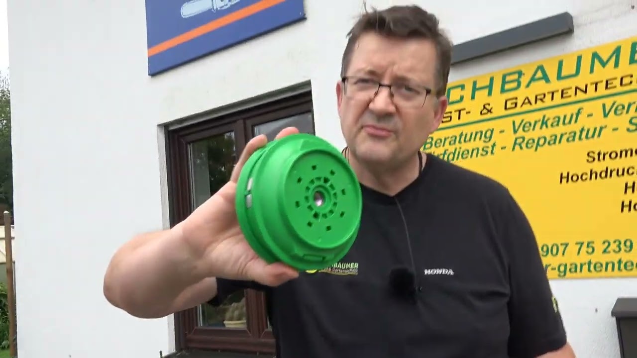 Tiger Profi - Fadenkopf Speedy 130 mit Metallknopf für längere Lebensdauer, ausführlich vorgestellt.