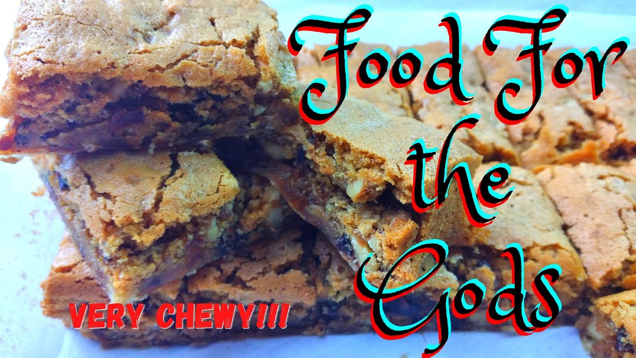 EASY FOOD FOR THE GODS RECIPE | Dates and Walnut bars | Very chewy!