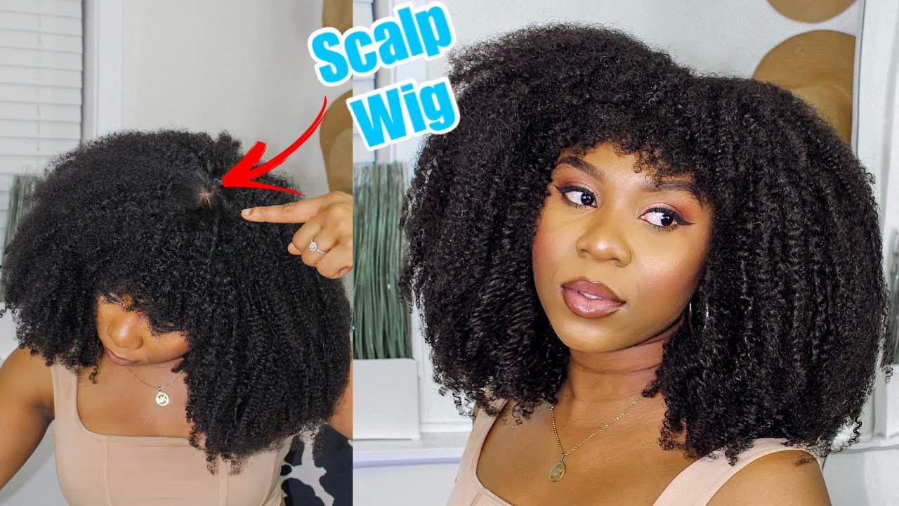 BIG AFRO WIG WITH SCALP TOP 🥰 | CURLY AFRO WIG FOR NATURAL HAIR | ft. NiaWigs