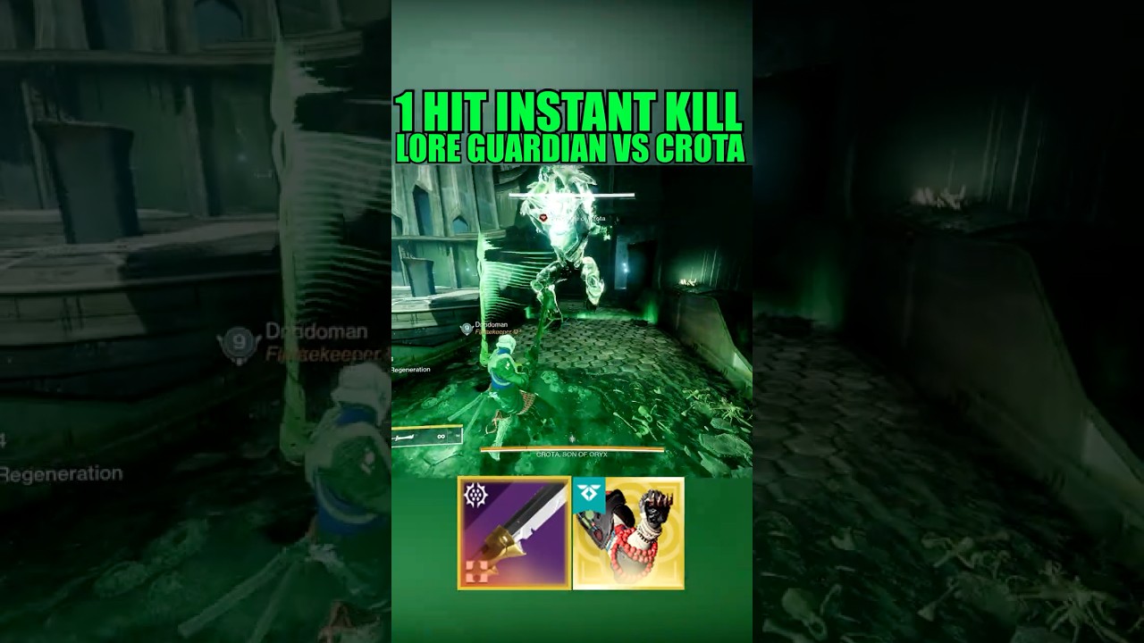 1 Hit Instant Kill vs Crota! Lore Accurate Guardian Destiny 2