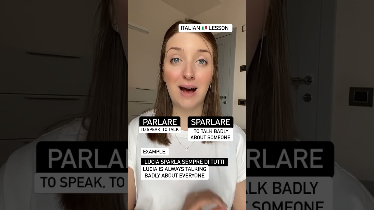 Parlare and sparlare in Italian #language #italianlanguage #pronunciation #italiancourses