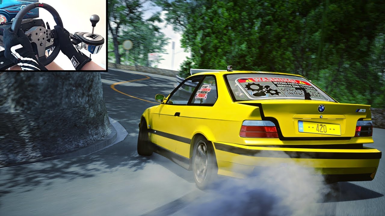 DRIFTING OLD BMW E36 | Assetto Corsa ( Steering Wheel ) Gameplay