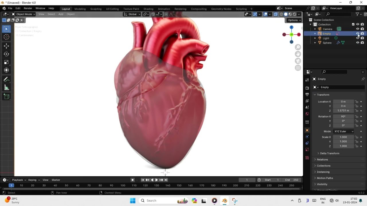 How to Animate a Beating Heart in Blender | Medical VFX Tutorial