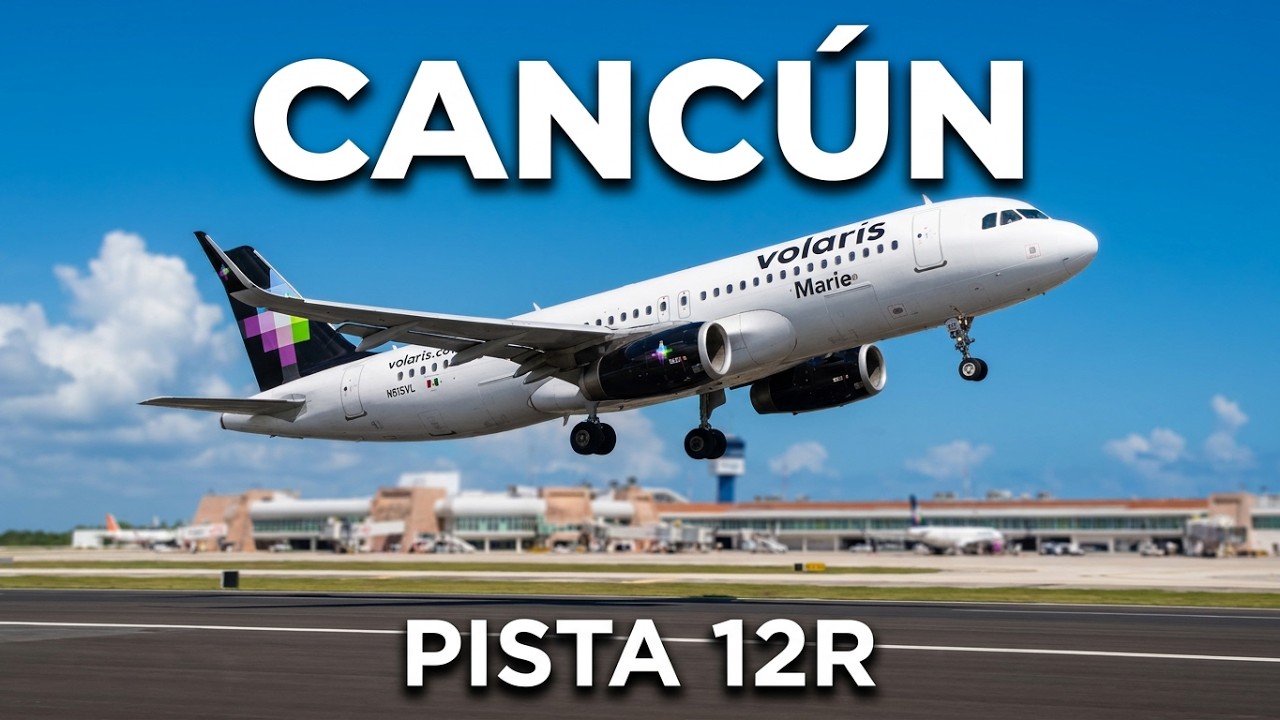 Despegues del Aeropuerto de CANCUN en la Pista 12 Derecha
