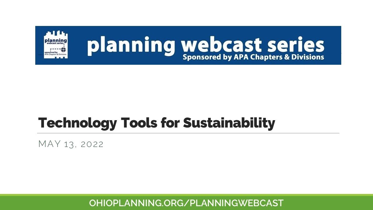 Technology Tools for Sustainability