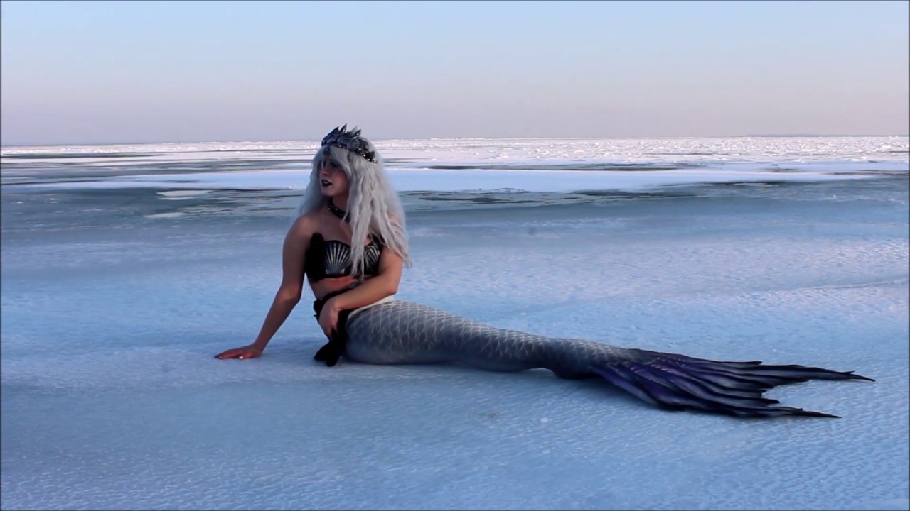MERMAIDS AND ICE CAVES: Video footage of an Arctic Mermaid in the Winter &hearts; Mermaid Queen of Darkness