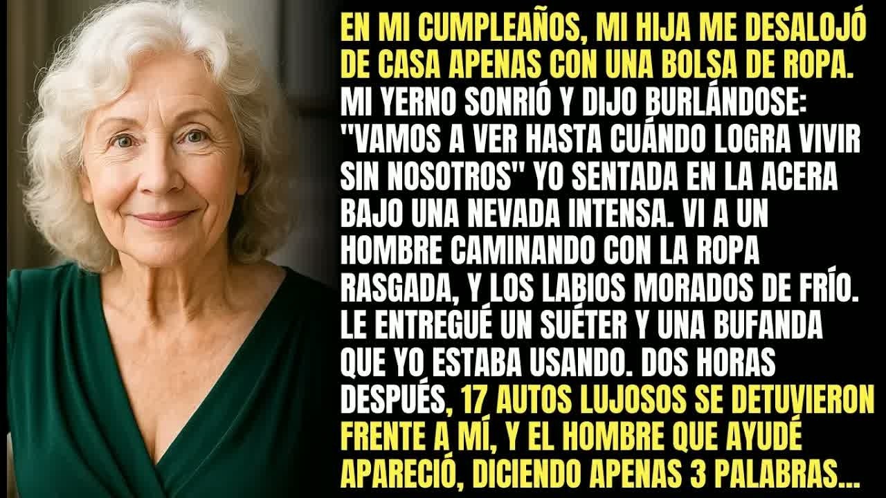En Mi Cumpleaños, Mi Hija Me Desalojó De Casa, Mi Yerno Sonrió, Un Hombre Con La Ropa Rasgada Llegó.