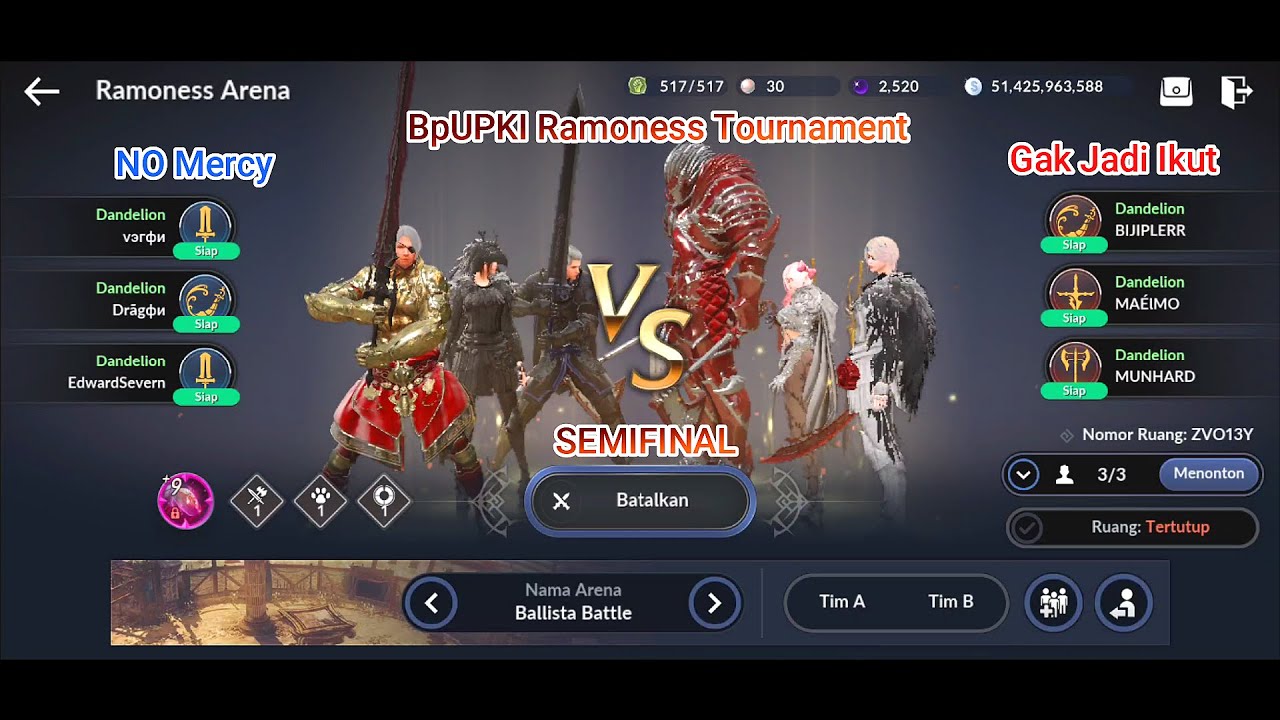 Semifinal ke-2 BpUPKI Ramoness Tournament 