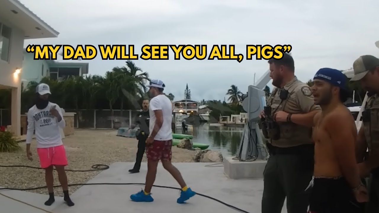 drunk rich kid threatened FWC officers and was arrested.