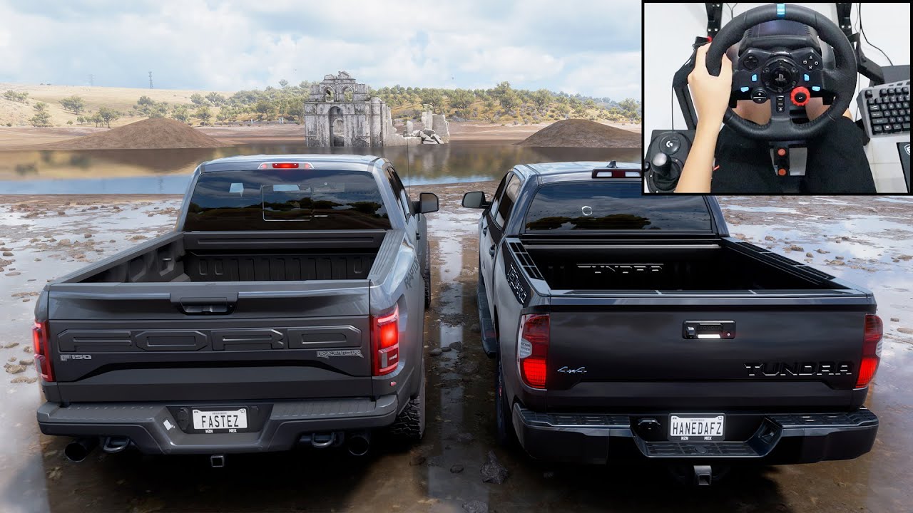 Toyota Tundra TRD Pro & Ford F150 RAPTOR - Forza Horizon 5 | Logitech g29 gameplay
