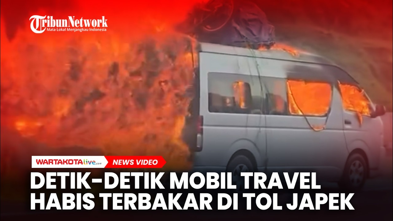 Mobil Travel Angkut 15 Pemudik Terbakar di Tol Jakarta-Cikampek KM 39, Diduga Korsleting