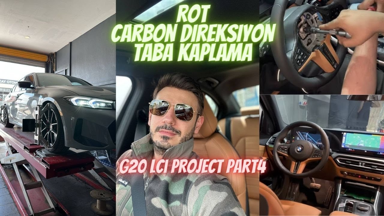 Part 4 | G20 LCI Karbon Direksiyon ve Paddle Shift | Taba Direksiyon Çıtası Kaplama | Rot Ayarı