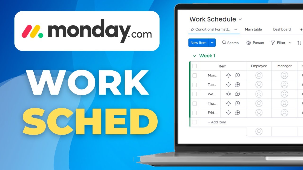 How To Use Monday.com For Scheduling | Monday.com Work Schedule Tutorial