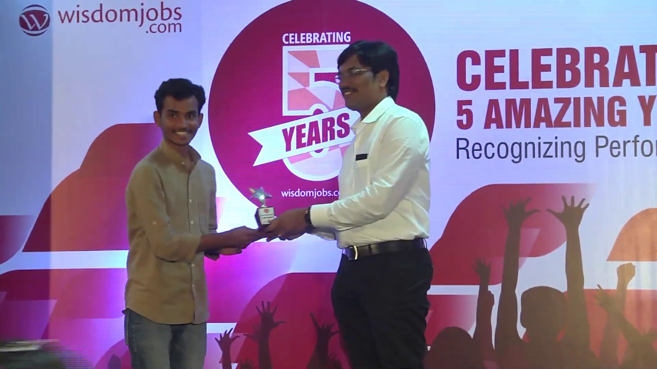 Award Distributions for participants - Ajay Kolla CEO of Wisdomjobs.com