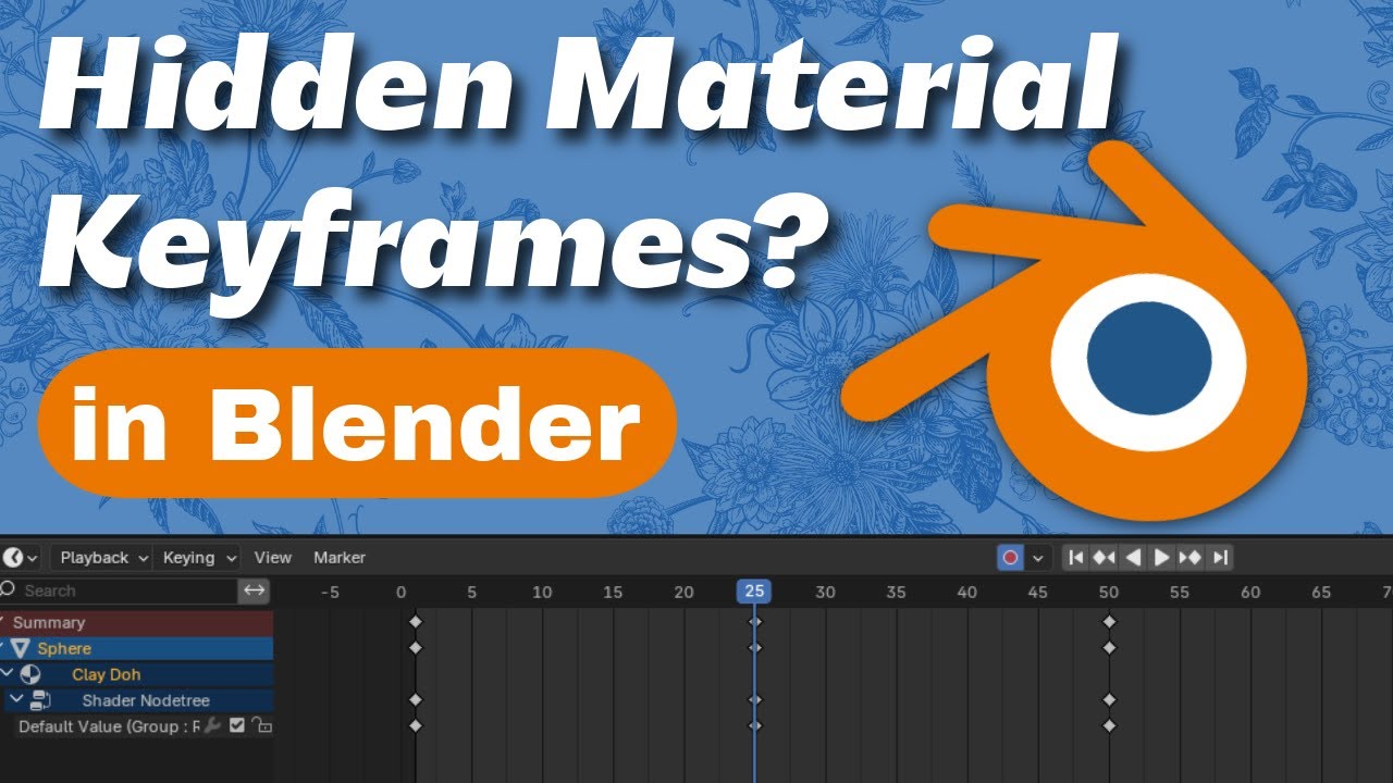 Where Are My Keyframes? Finding Material Keyframes in Blender