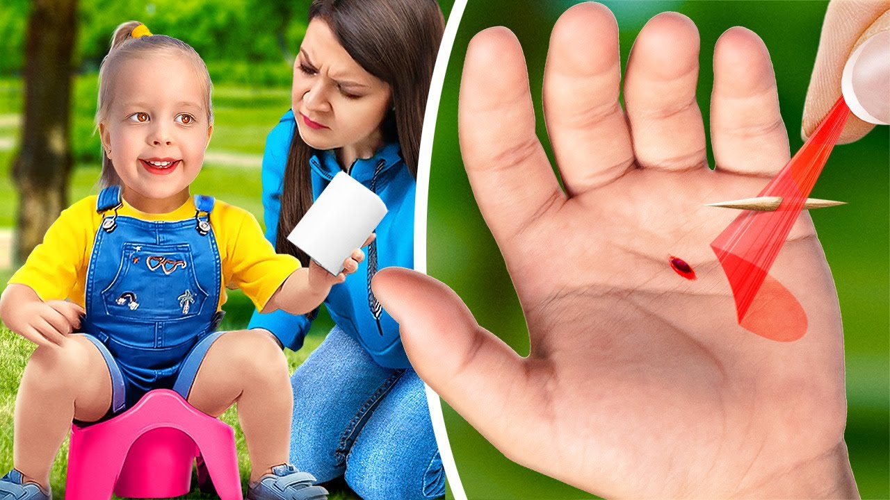 CAMPING WITH KIDS👨‍👩‍👧🐝🏕 EMERGENCY HACKS AND GADGETS