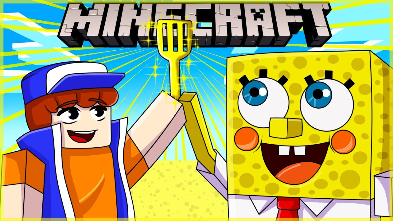 SPONGE BOB i 2 PAJACE w MINECRAFT