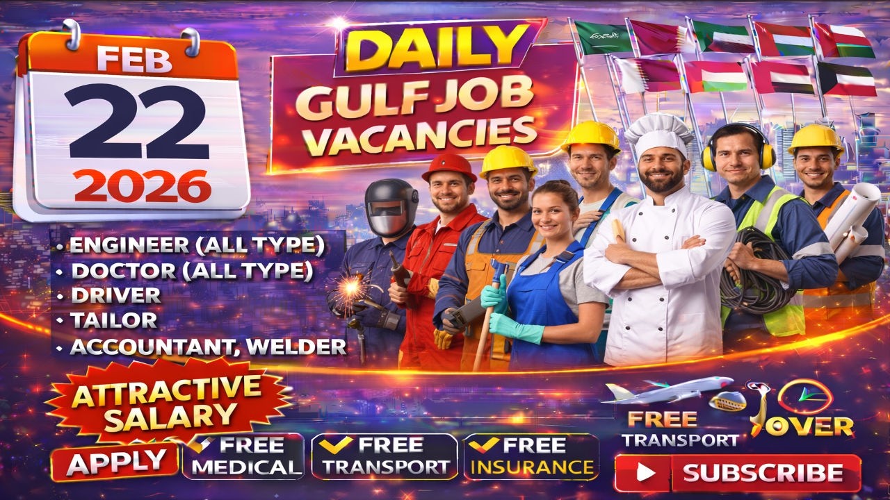 21-2-2026 Latest Gulf Job Vacancies Apply Now #viralvideo #trending #gulfjobs #dubaijobs #job #2026