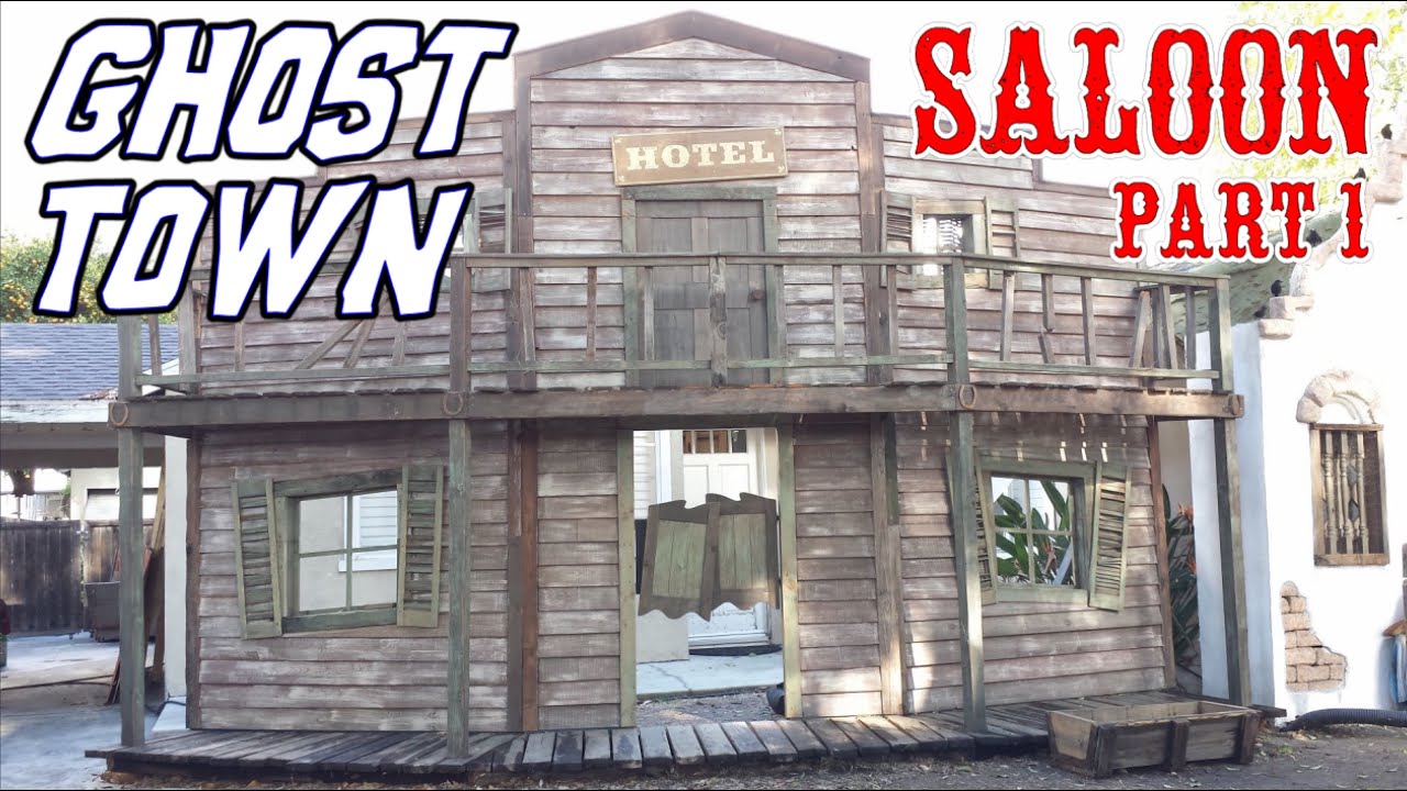 Life-sized Haunted House! DIY Halloween Props - Saloon Walls