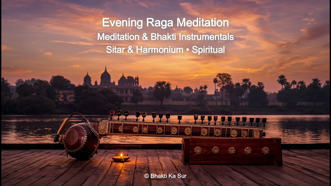 1 Hour Evening Raga | Sitar & Harmonium Instrumental | Meditation, Naam Jaap & Relaxation